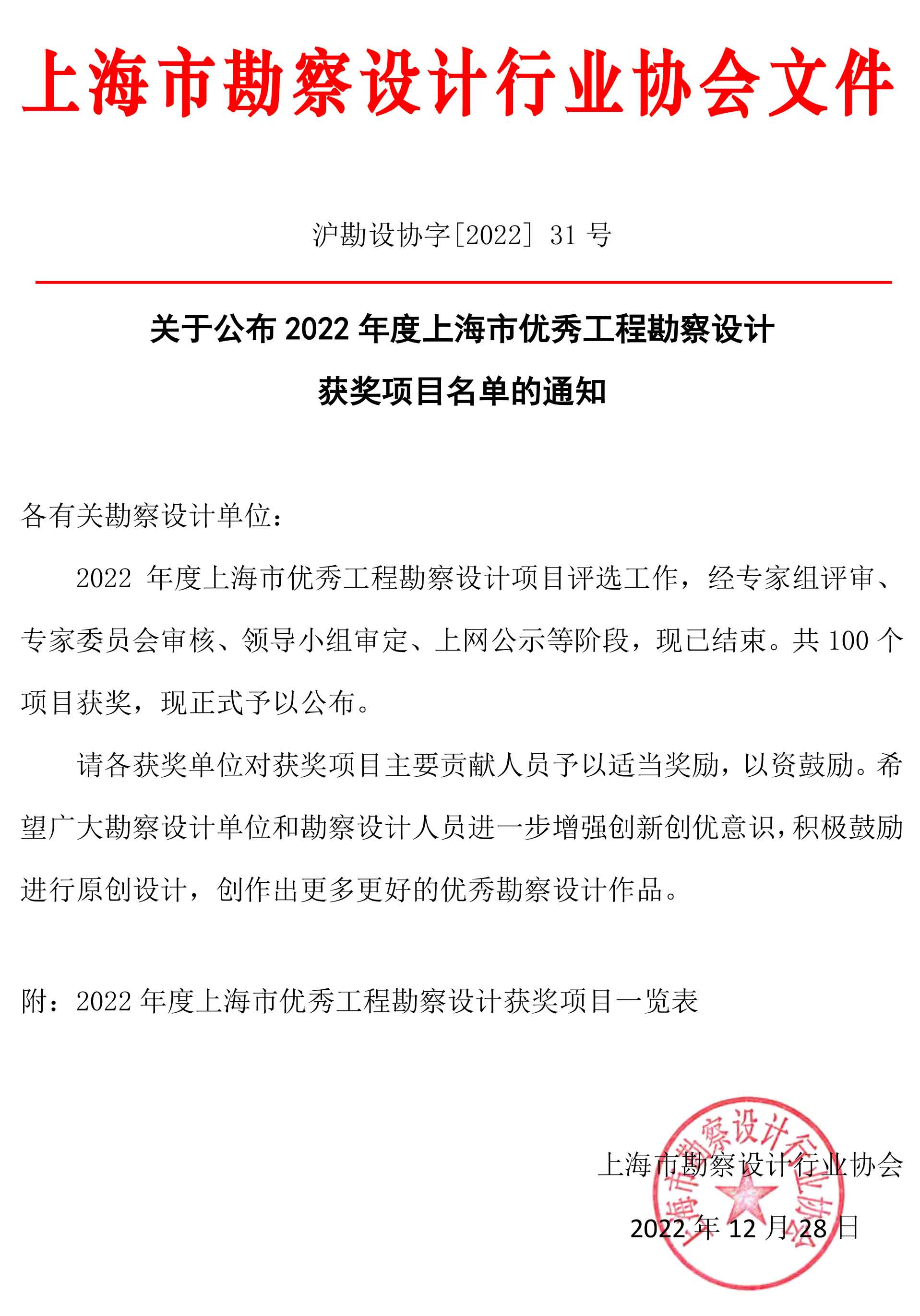 关于公布2022年度上海市优秀工程勘察设计获奖项目名单的通知.jpg